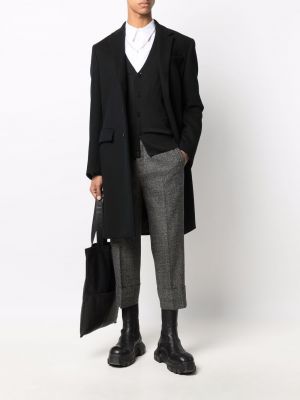 Woll strickjacke mit v-ausschnitt Sapio schwarz