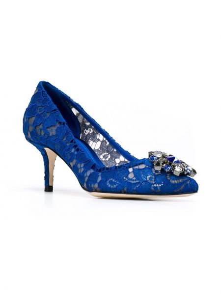Krajkové lodičky Dolce & Gabbana modré