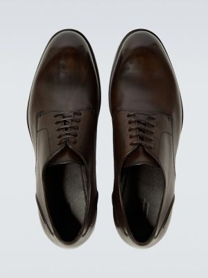 Iš natūralios odos derby batai Zegna ruda