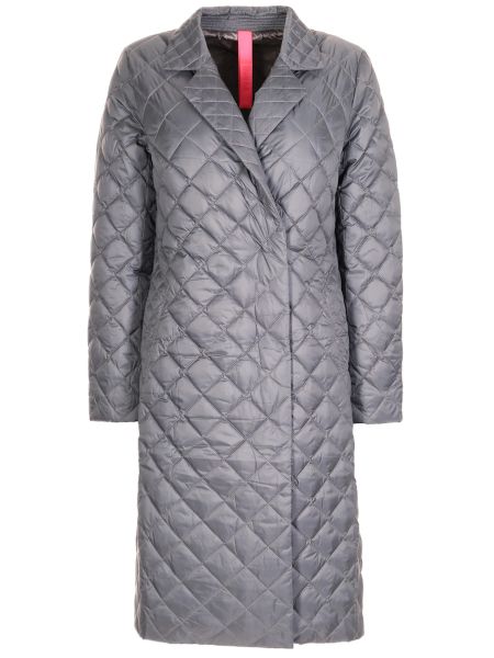 Серое пуховое стеганое пальто Naumi