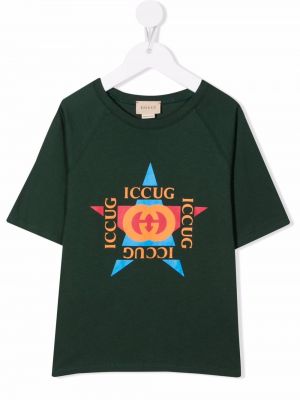 T-shirt bawełniana z printem Gucci Kids