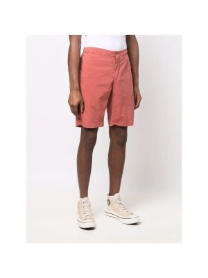 Pantalones cortos de algodón con bolsillos Incotex rojo