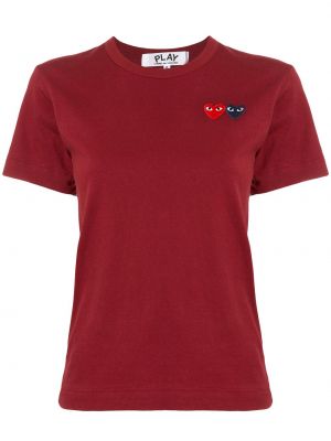 T-shirt ricamato Comme Des Garçons Play Rosso