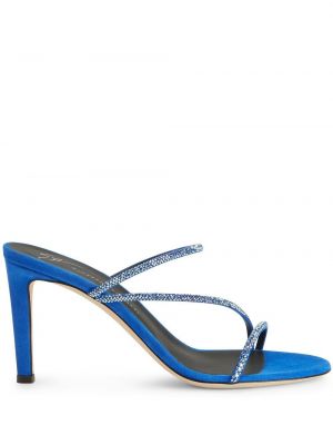 Sandale din piele de căprioară Giuseppe Zanotti albastru
