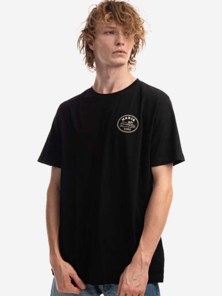 Bavlněné tričko Makia černé