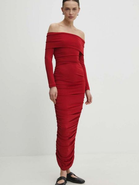 Sukienka mini dopasowana Answear Lab czerwona