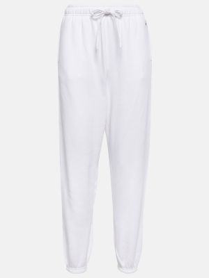 Βαμβακερό fleece αθλητικό παντελόνι Polo Ralph Lauren λευκό