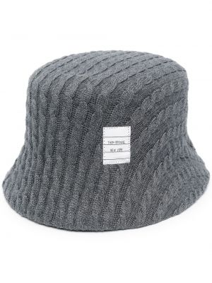 Sombrero de punto Thom Browne gris