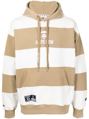 Overdimensjonert trykt stripete hettegenser Aape By *a Bathing Ape® brun