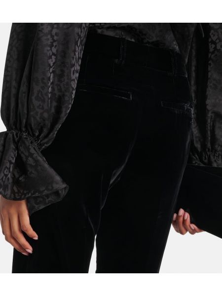 Zamatové nohavice Nina Ricci čierna