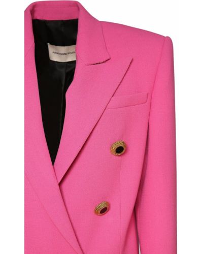 Oversized vlnená bunda Alexandre Vauthier ružová