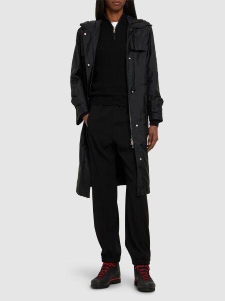 Manteau en nylon imperméable Moncler noir