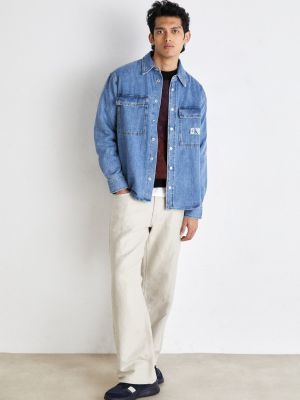 Джинсовая рубашка свободного кроя Calvin Klein Jeans