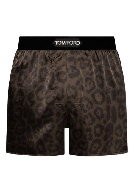 Boxershorts mit print mit leopardenmuster Tom Ford braun
