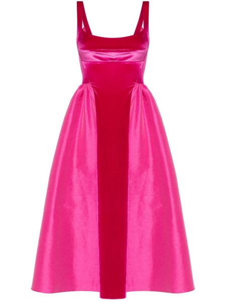 Welurowa sukienka koktajlowa bez rękawów Atu Body Couture różowa