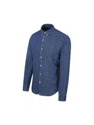 Koszula jeansowa z długim rękawem Ralph Lauren niebieska