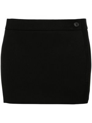Μάλλινη φούστα mini με χαμηλή μέση Wardrobe.nyc μαύρο
