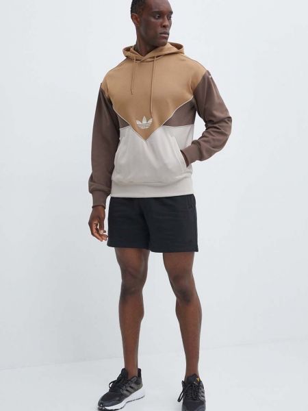 Свитер с капюшоном Adidas Originals коричневый