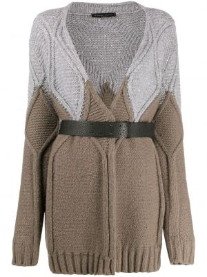 Cardigan con paillettes Fabiana Filippi grigio