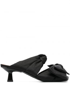 Sandales avec noeuds Ganni noir