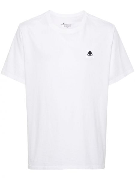 Тениска с принт Moose Knuckles бяло