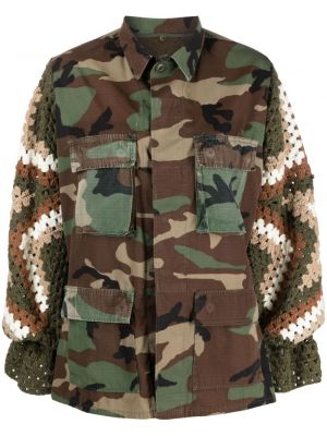 Giacca bomber con stampa camouflage Tu Lize'