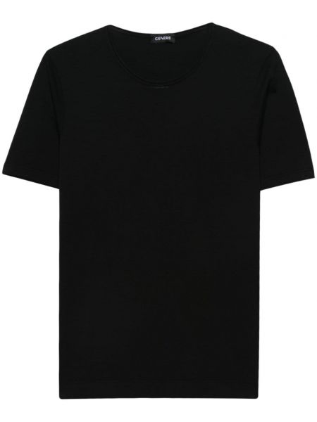 Kokvilnas t-krekls Cenere Gb melns