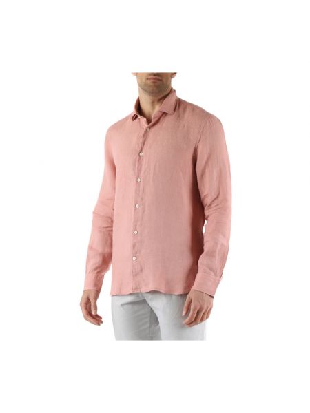 Camisa de lino slim fit Tommy Hilfiger rosa