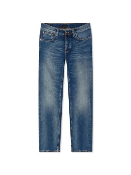 Niebieskie proste jeansy Nudie Jeans