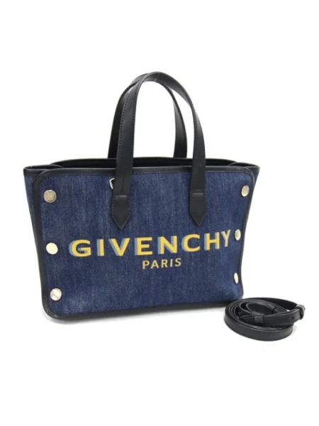 Shopperka bawełniana Givenchy Pre-owned niebieska