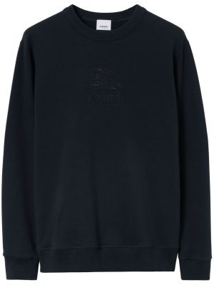 Sweatshirt mit stickerei aus baumwoll Burberry blau