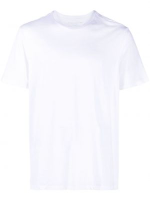 Bílé bavlněné tričko s kulatým výstřihem Majestic Filatures