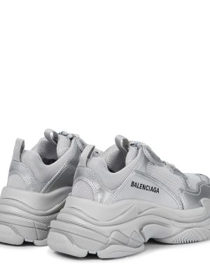 Sneakers Balenciaga Triple S ezüstszínű