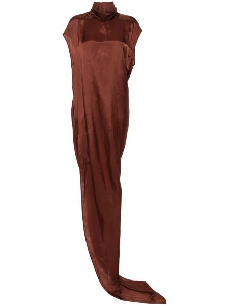Robe de soirée asymétrique Rick Owens marron