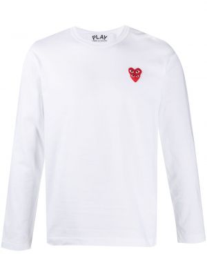 Camiseta con bordado con corazón Comme Des Garçons Play
