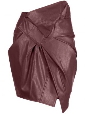 Kožená sukňa z ekologickej kože Jnby červená