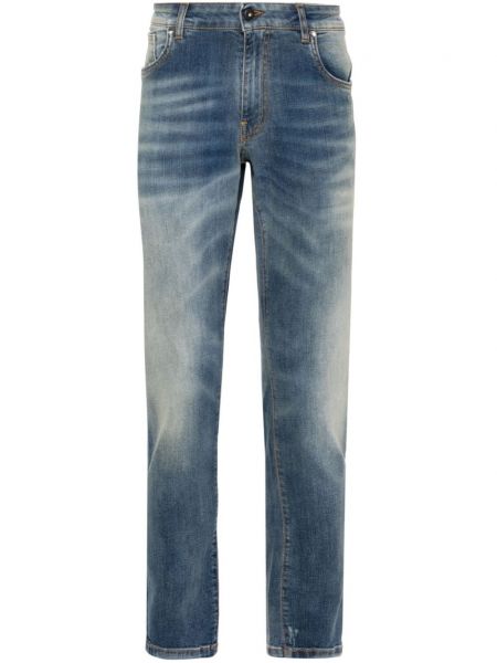 Slim fit distressed skinny jeans Salvatore Santoro blau