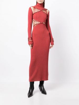 Sukienka odblaskowa Dion Lee czerwona