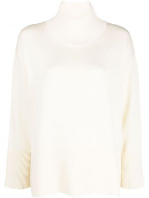 Vlnený sveter z merina Roberto Collina biela