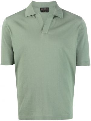 Kokvilnas polo krekls Dell'oglio zaļš