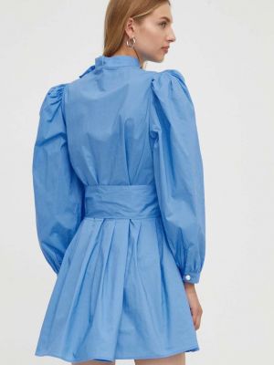 Oversized bavlněné mini šaty Custommade modré