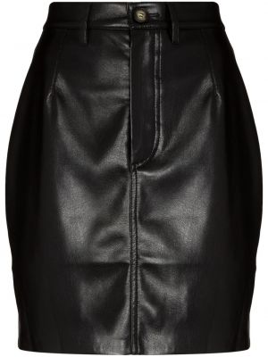 Přiléhavé mini sukně na zip s páskem Nanushka - černá