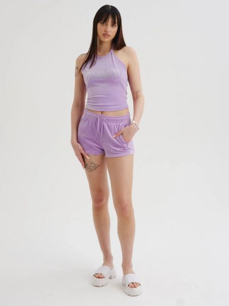 Фиолетовые трикотажные шорты Juicy Couture