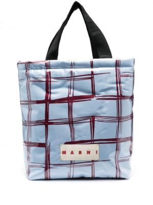 Nakupovalna torba s karirastim vzorcem Marni
