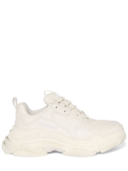 Sneakers i läder Balenciaga Triple S vit