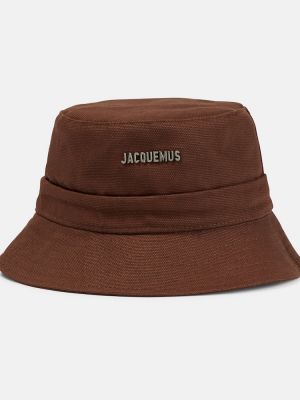 Bavlnená čiapka Jacquemus hnedá