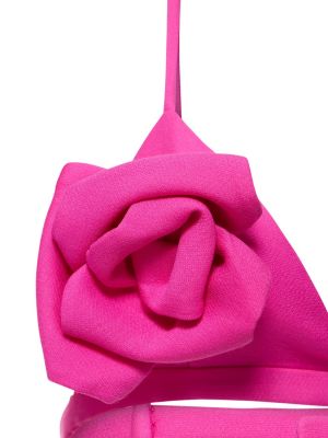 Копринен вълнен сутиен от креп Valentino розово