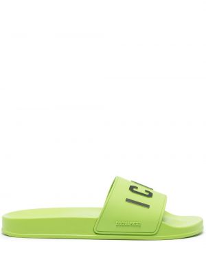Sandali con stampa Dsquared2 verde