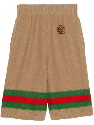 Jacquard gestreifte shorts Gucci braun