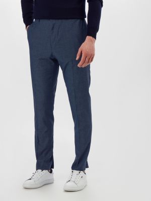 Kockované slim fit priliehavé nohavice Burton Menswear London modrá